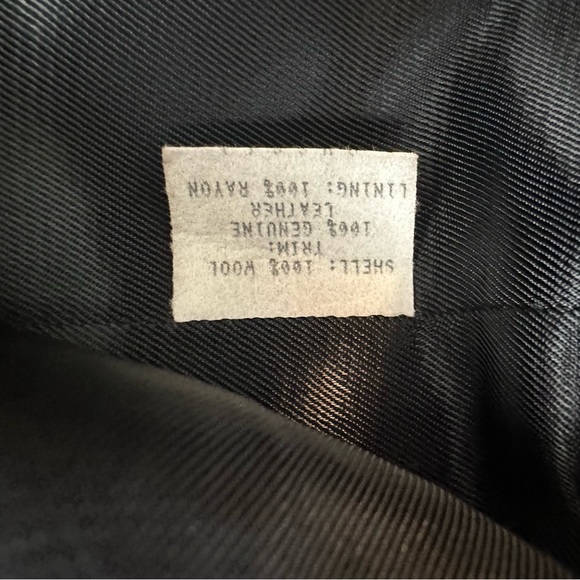 90's vintage Wool Blazer Tweed Brown Leather Trim Riding Jacket Women’s M/L - Picture 7 of 12